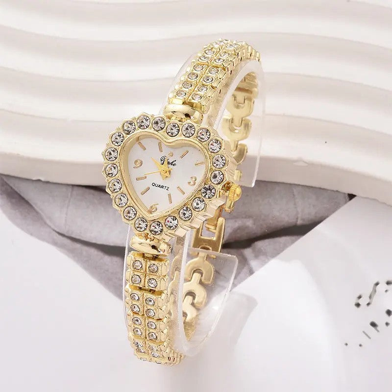 Romantic Heart Watch, Necklace & Earring Set