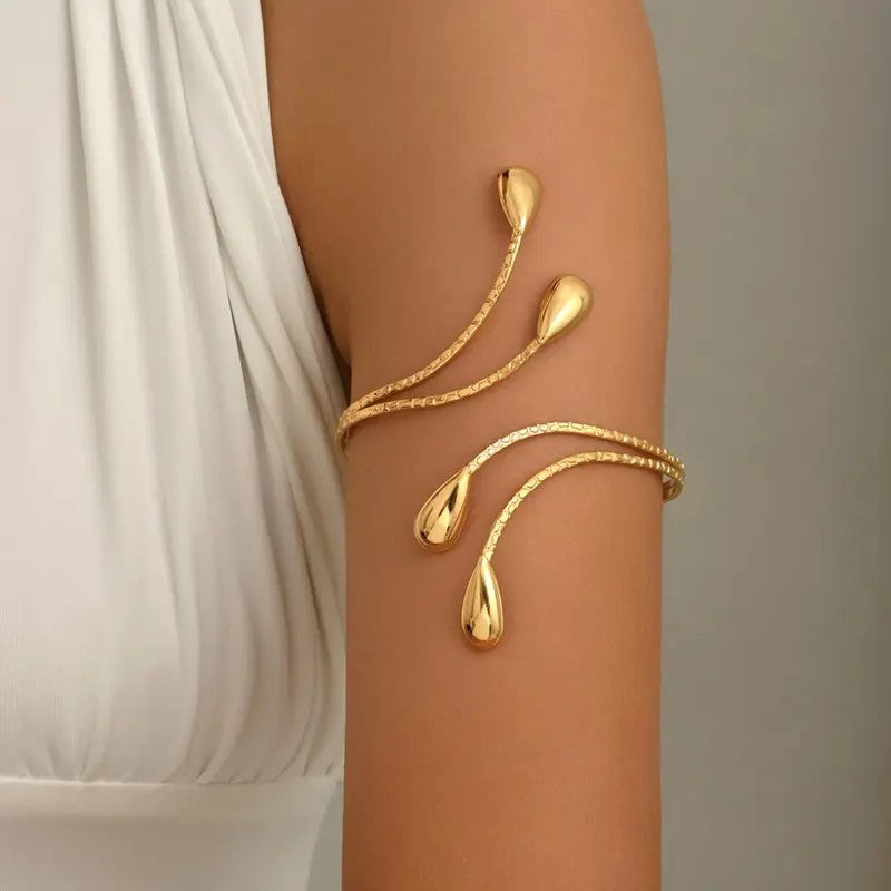 Elegant Adjustable Teardrop Arm Cuff