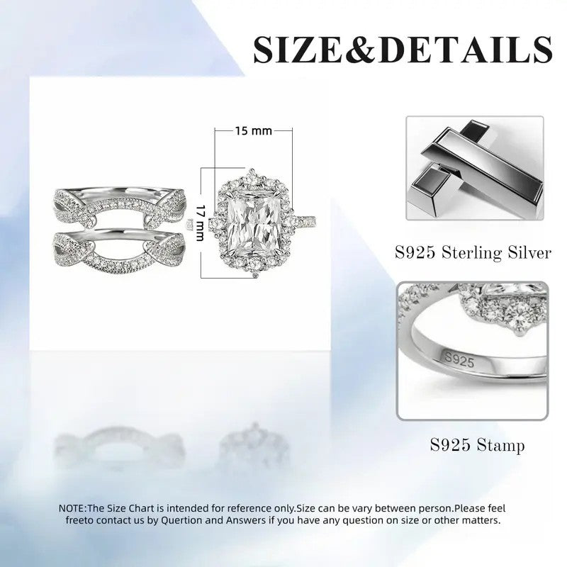 Elegant Radiant Cut Halo Ring