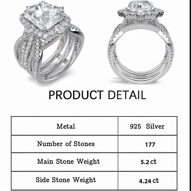 Elegant Radiant Cut Halo Ring