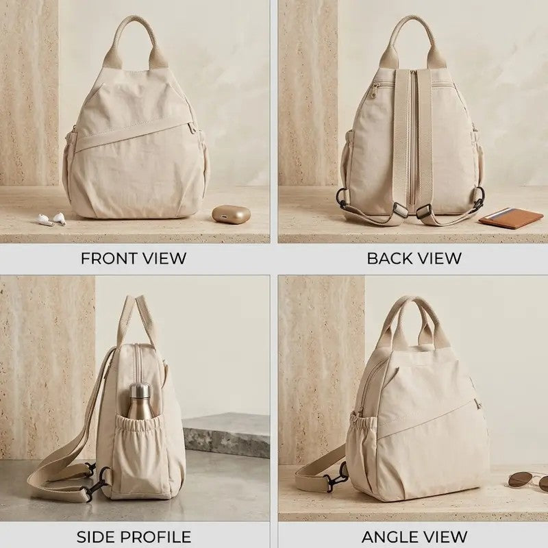 Chic Convertible Nylon Crossbody Bag