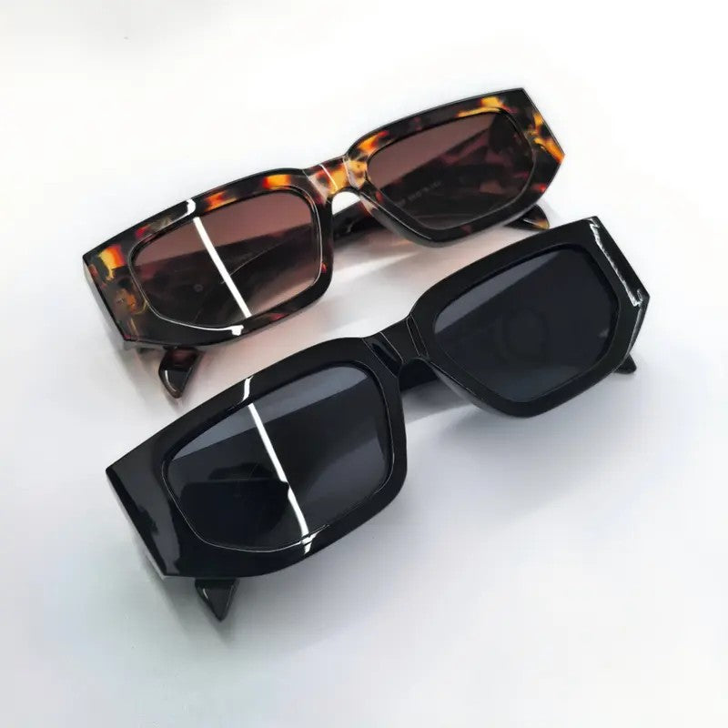 2pc Classy Retro Geometric Sunglasses