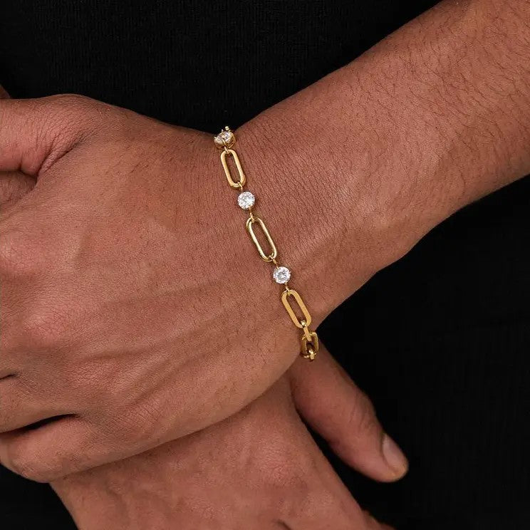 Elegant Starburst Paperclip Bracelet