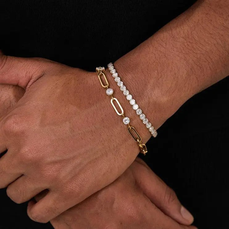 Elegant Starburst Paperclip Bracelet