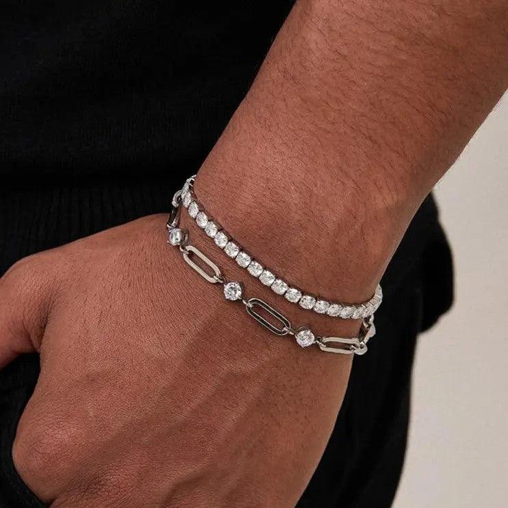 Elegant Starburst Paperclip Bracelet
