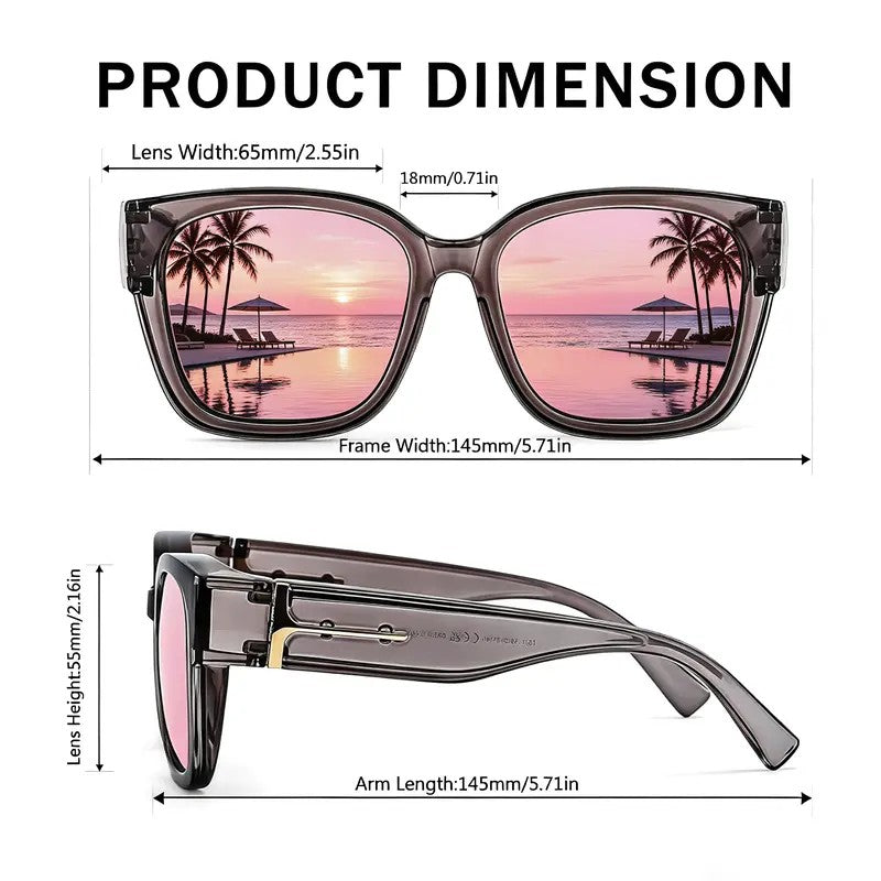 Classy Oversized Square Polarized Sunglasses