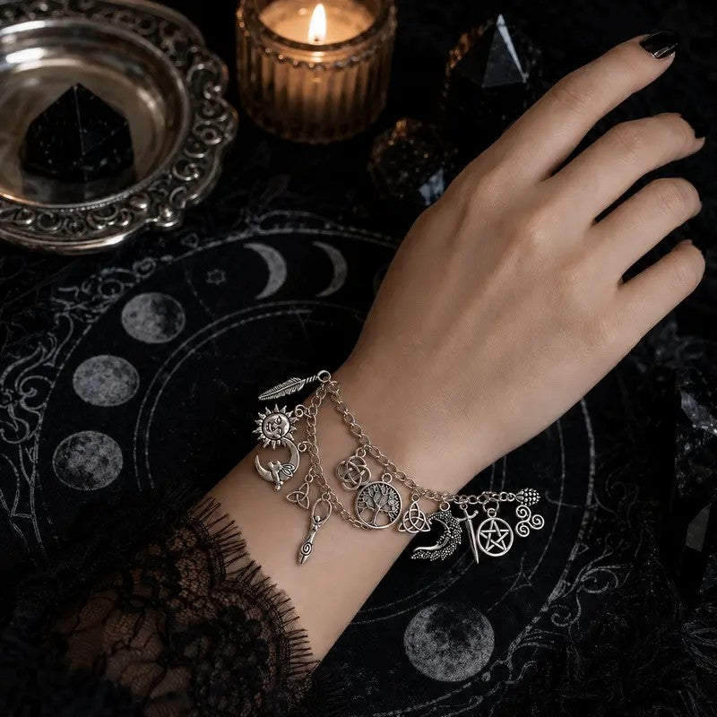 Witchy Moon Tree of Life Anklet