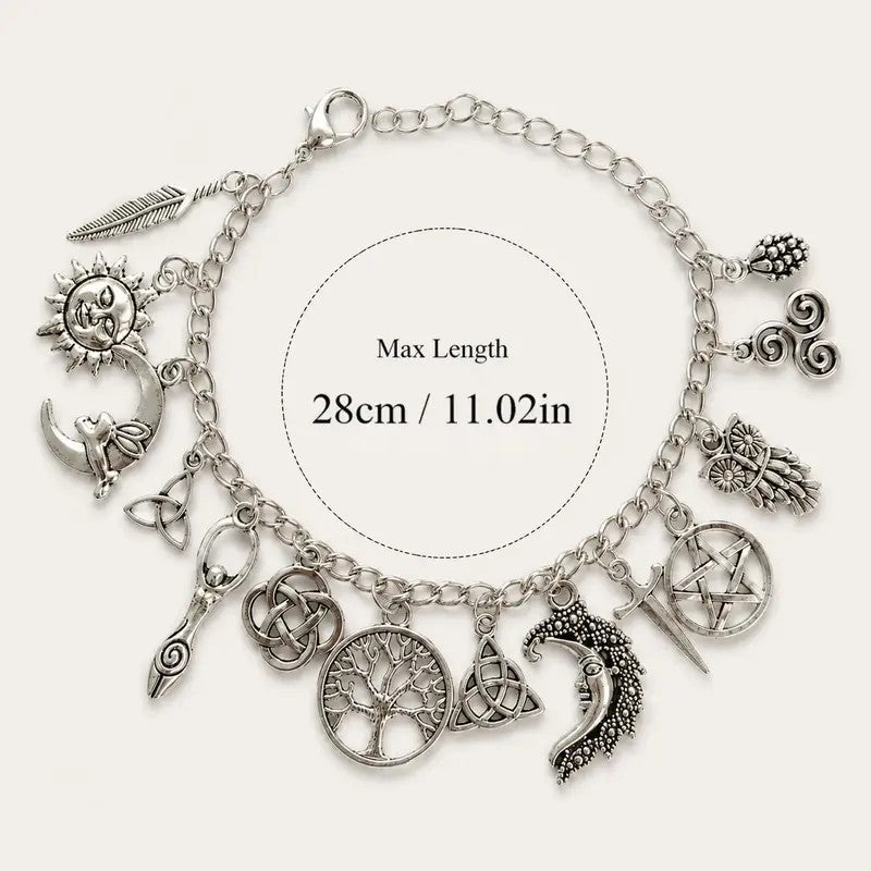 Witchy Moon Tree of Life Anklet