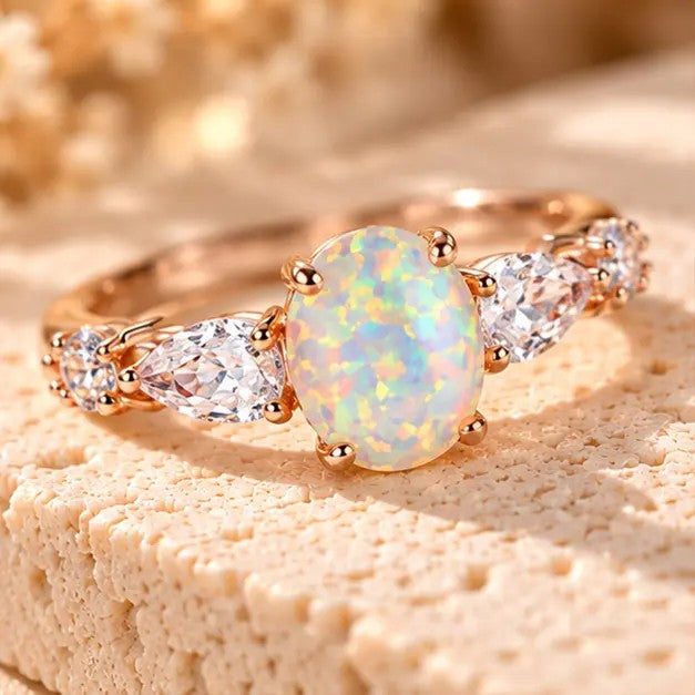 Elegant Oval Opal Ring