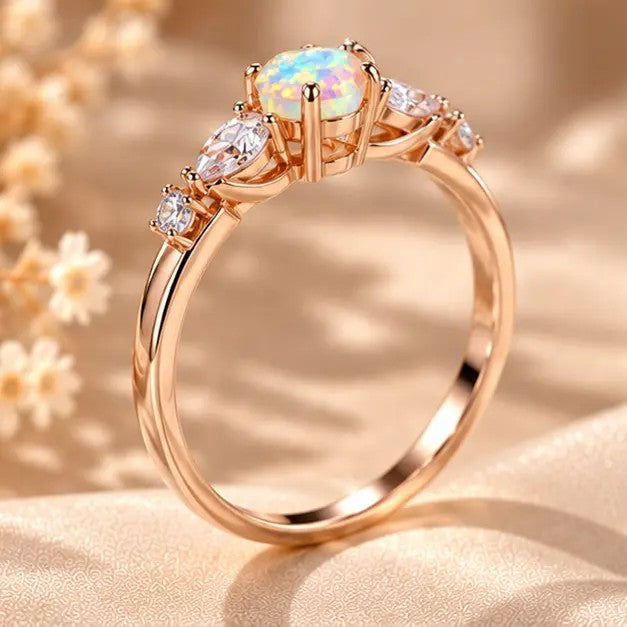 Elegant Oval Opal Ring