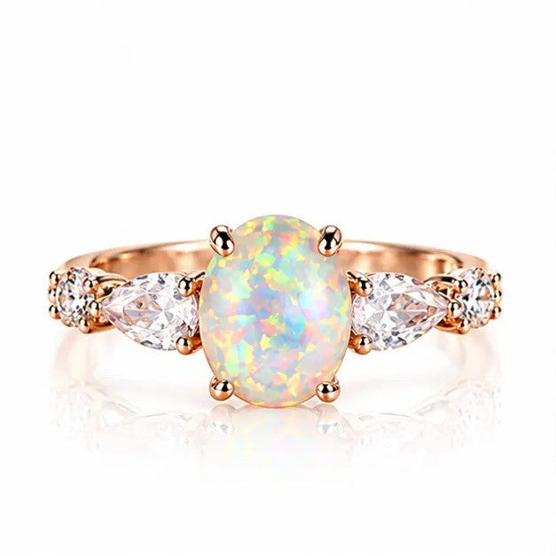 Elegant Oval Opal Ring