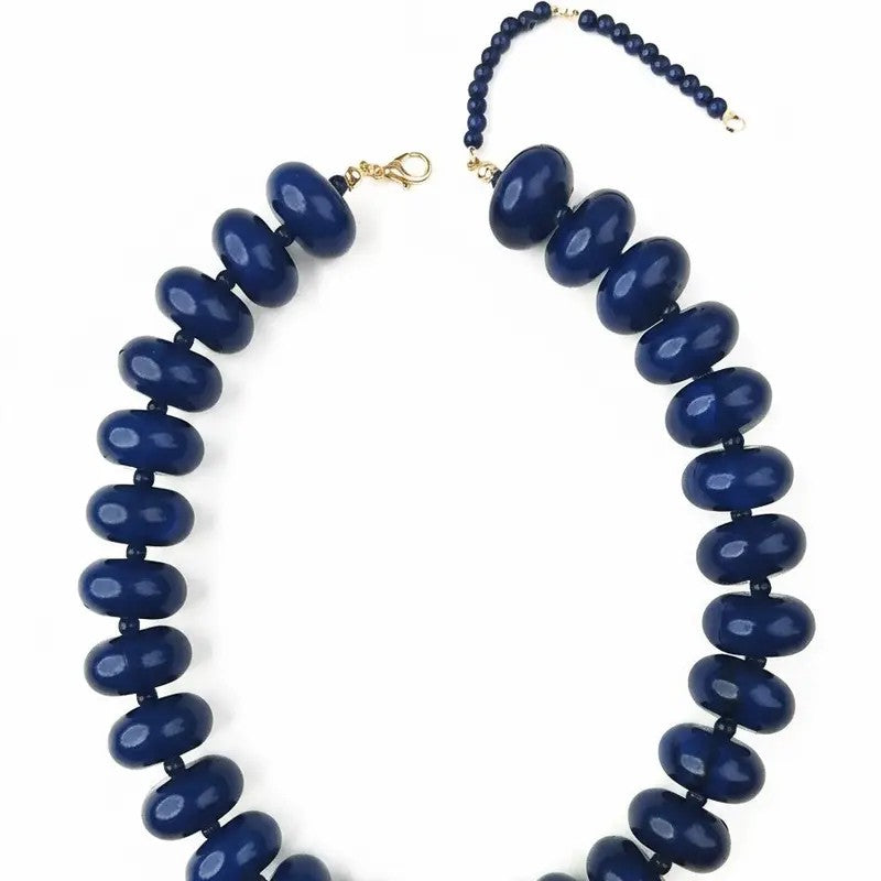 Classy Red Acrylic Bead Necklace
