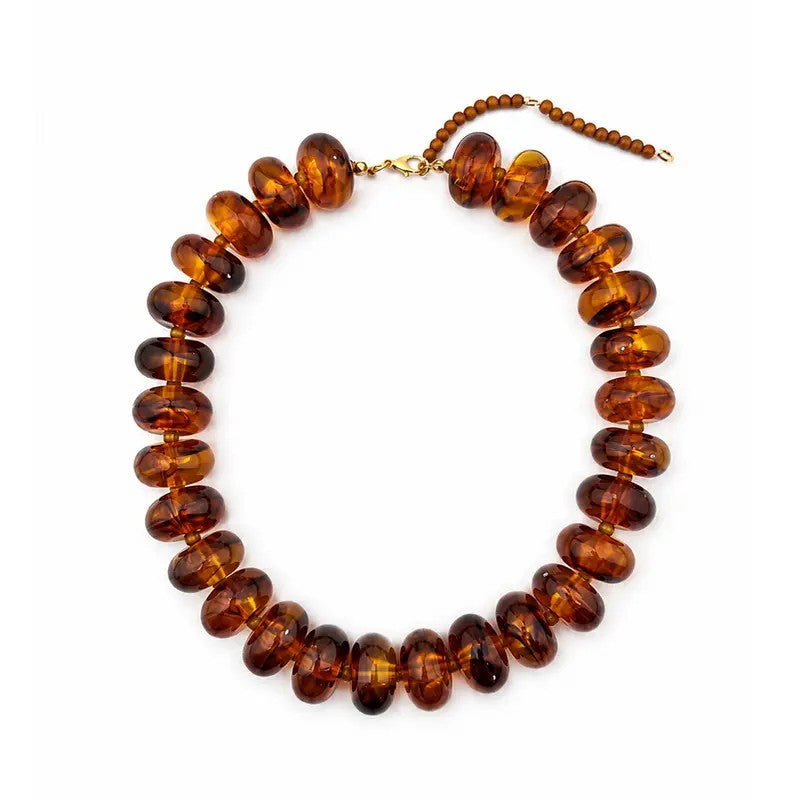 Classy Red Acrylic Bead Necklace