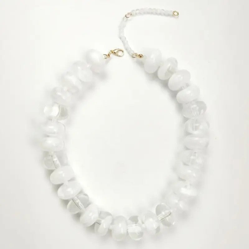 Classy Red Acrylic Bead Necklace