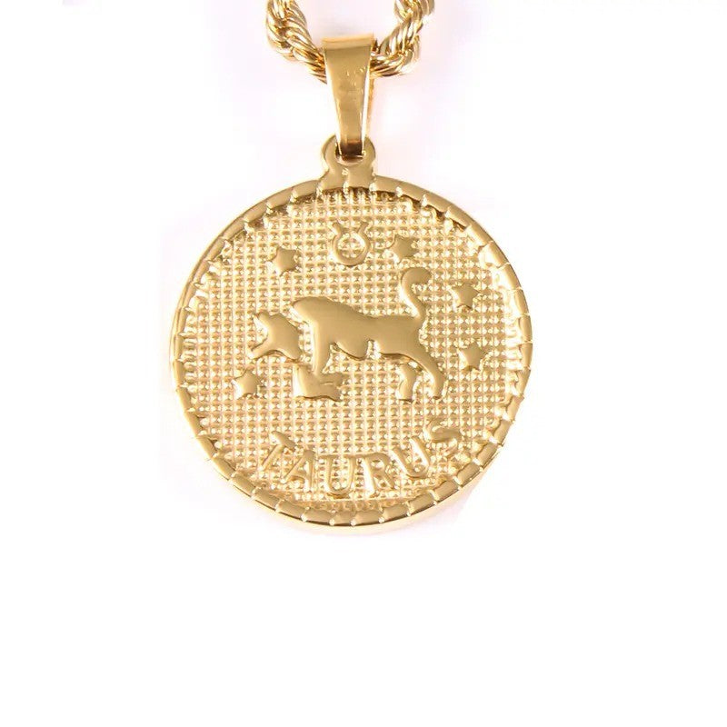Retro Libra Coin Pendant Necklace