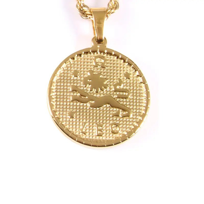 Retro Libra Coin Pendant Necklace