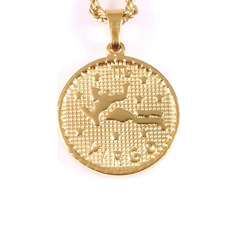 Retro Libra Coin Pendant Necklace
