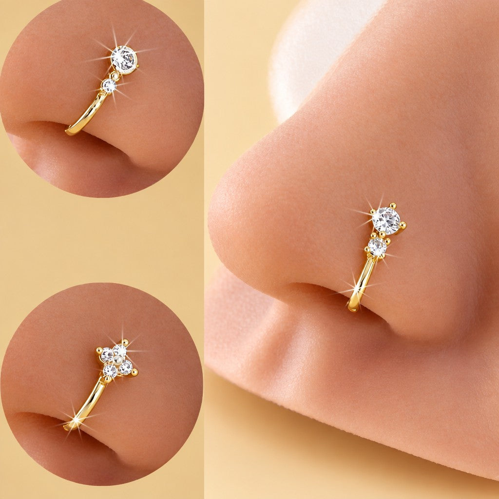 Dainty Sparkling Fake Nose Ring