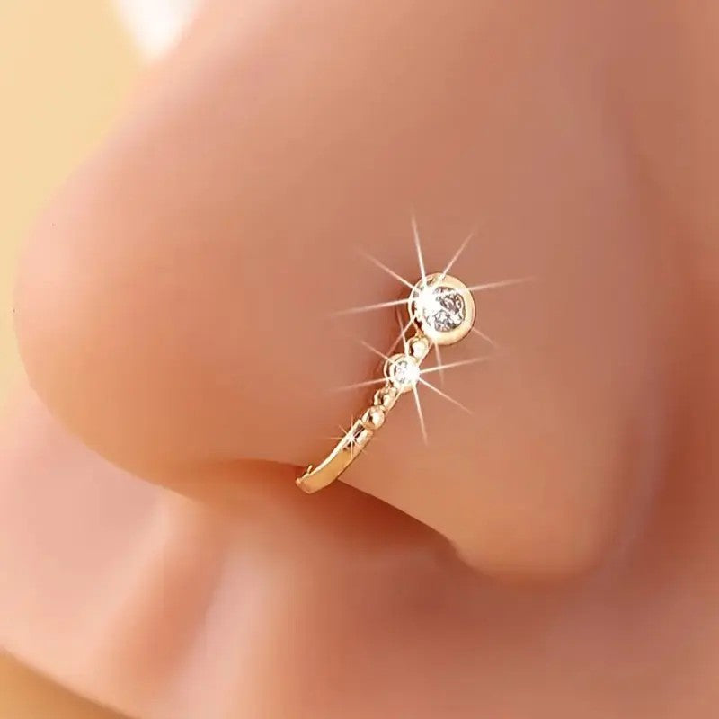 Dainty Sparkling Fake Nose Ring