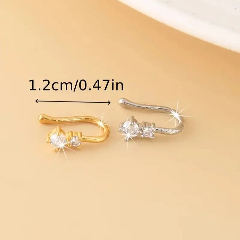 Dainty Sparkling Fake Nose Ring