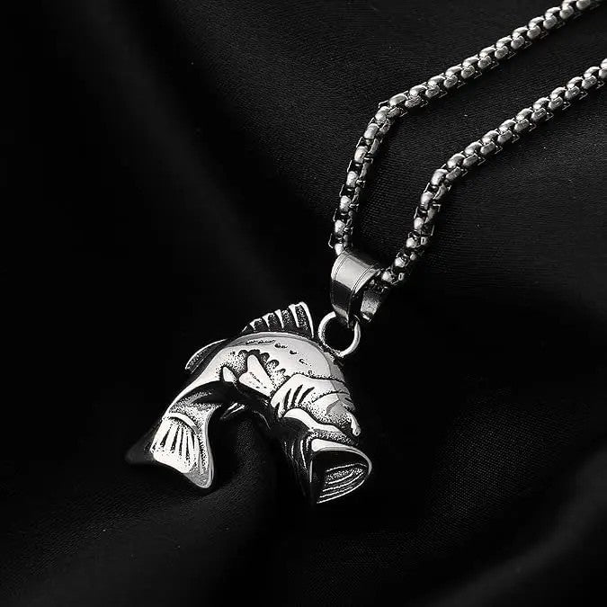 Statement Largemouth Bass Pendant Necklace