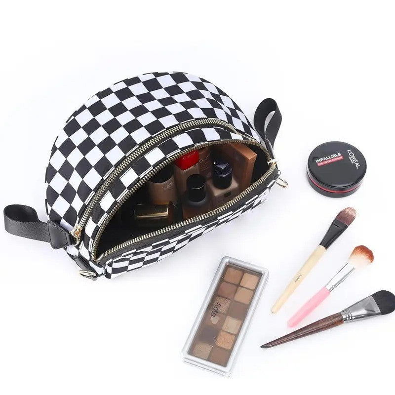 Trendy Checkerboard Nylon Crossbody Bag