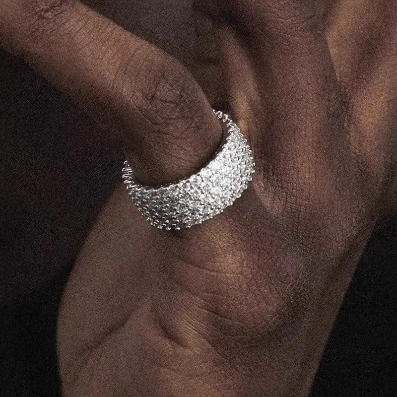 Classy Pave Wide Band Ring