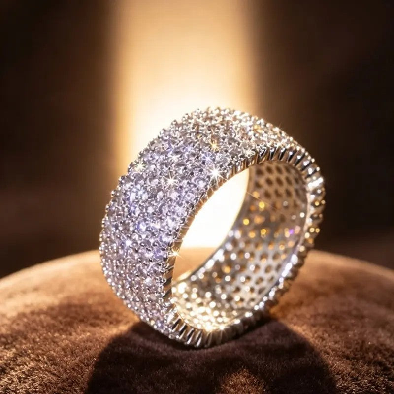 Classy Pave Wide Band Ring