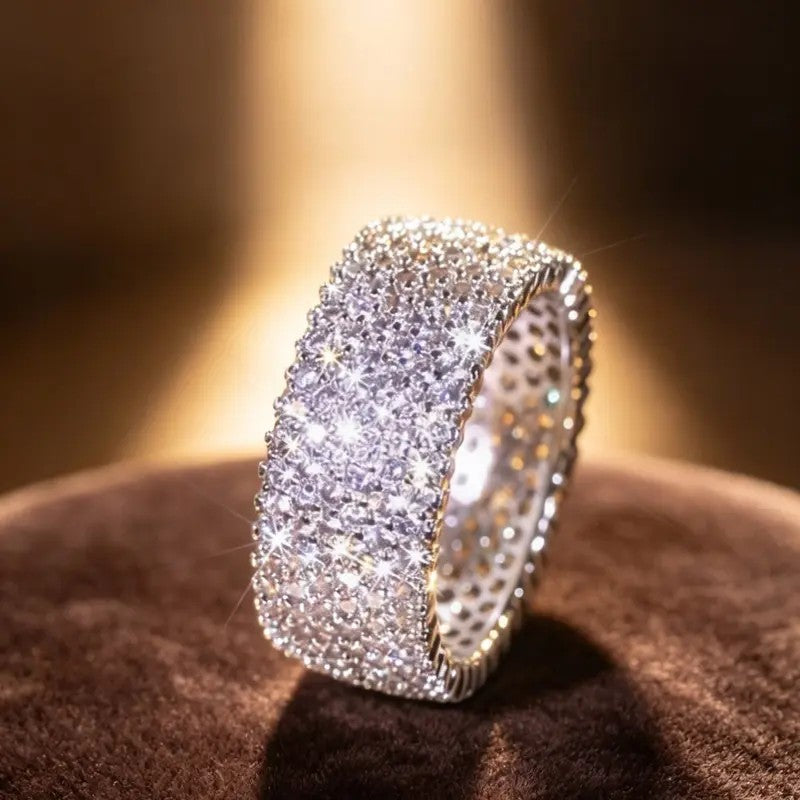 Classy Pave Wide Band Ring