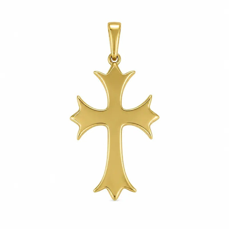 Elegant Blue Zircon Cross Pendant