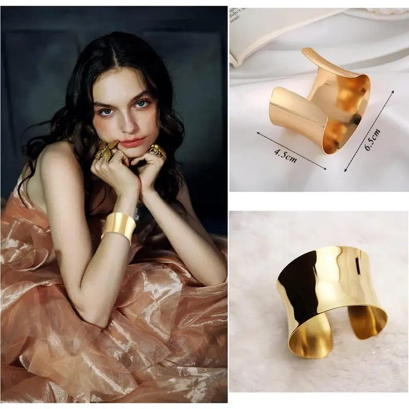 Classy Wide Open Cuff Bracelet