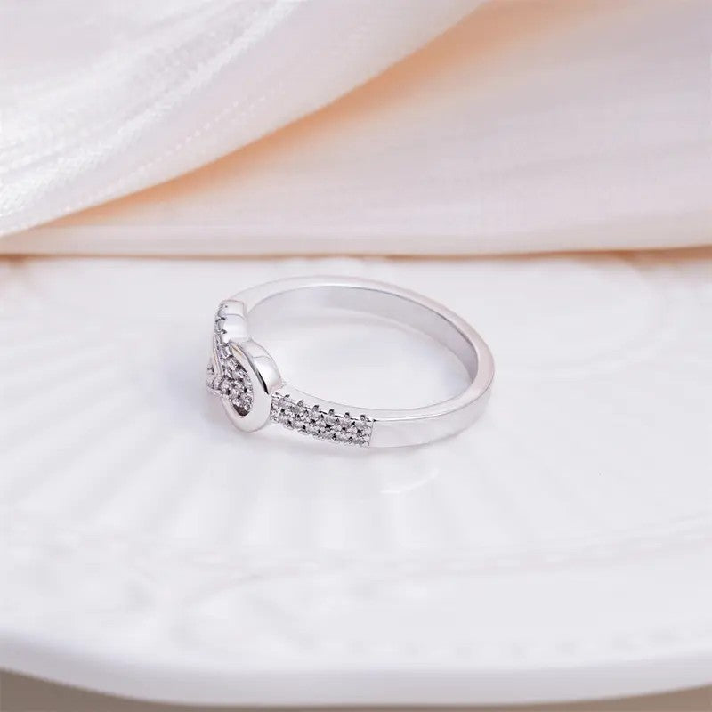 Elegant Infinity Knot CZ Ring