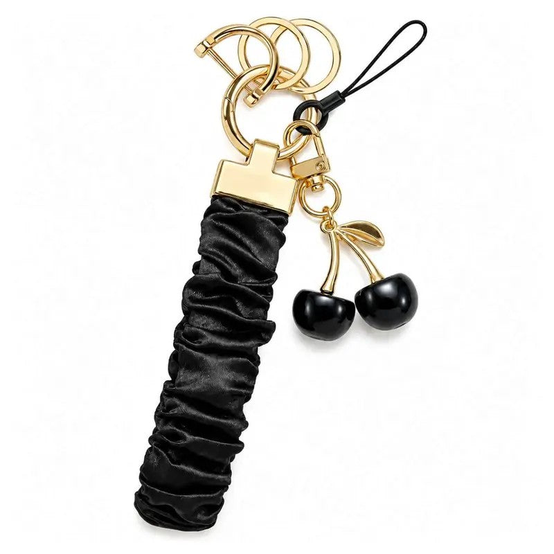 Classy Leopard Print Cherry Keychain