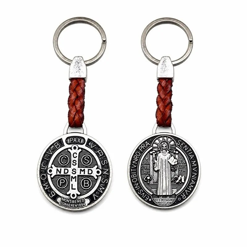 Elegant Saint Benedict Medal Keychain