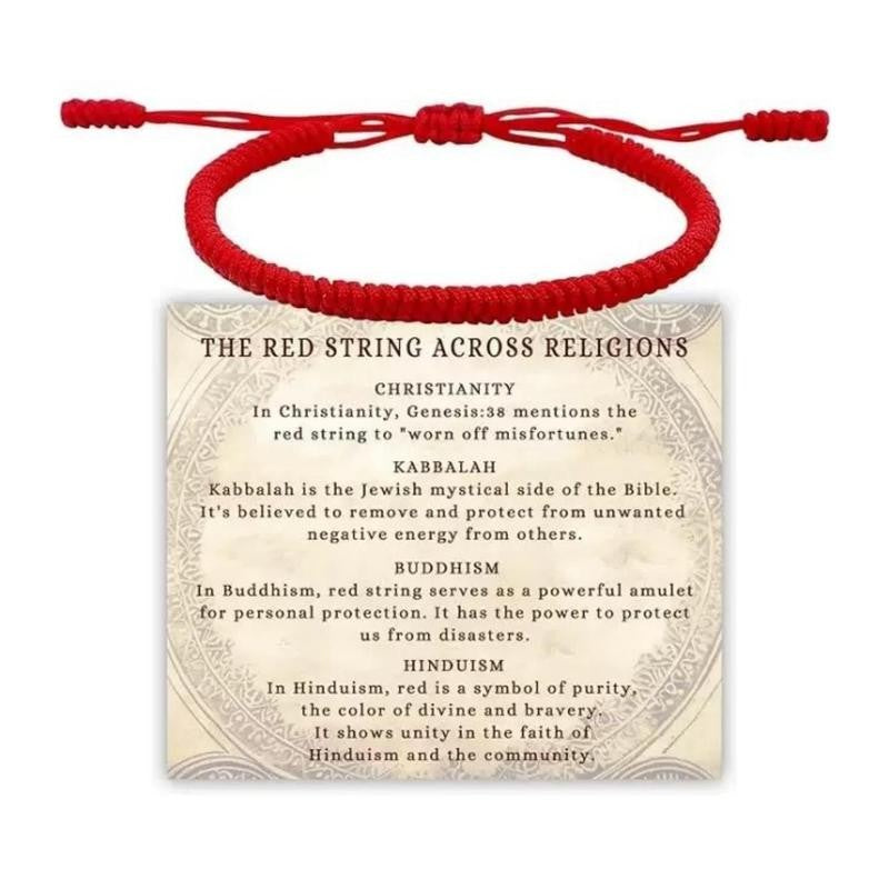 Adjustable Red Vajra Knot Bracelet