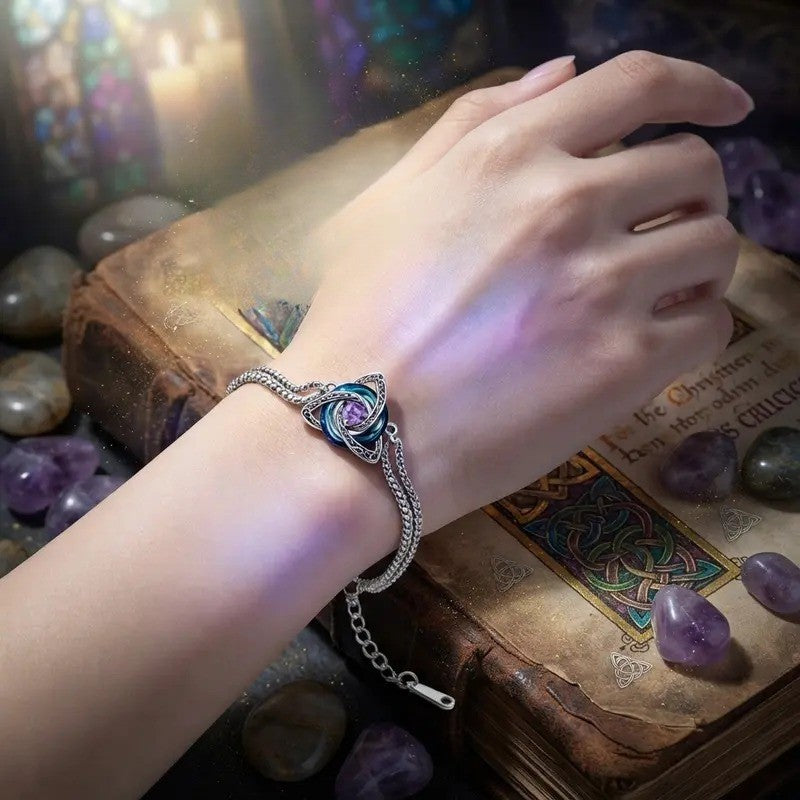 Elegant Celtic Knot Crystal Bracelet