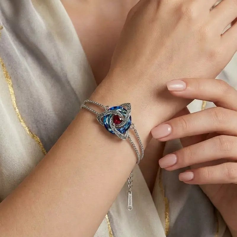 Elegant Celtic Knot Crystal Bracelet