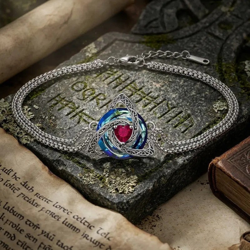 Elegant Celtic Knot Crystal Bracelet