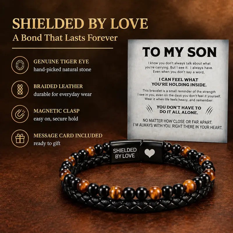 Sentimental Tiger Eye Braided Leather Bracelet
