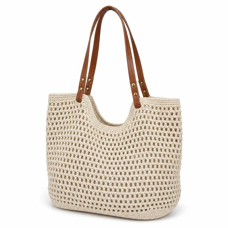 Boho Crochet Tote Bag