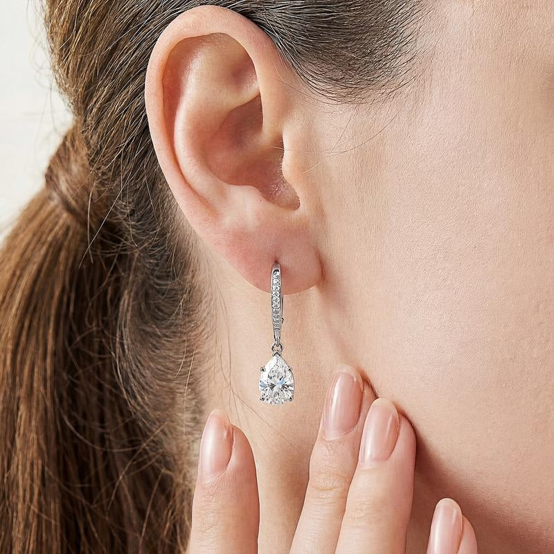 Teardrop Droplet Zircon Earrings