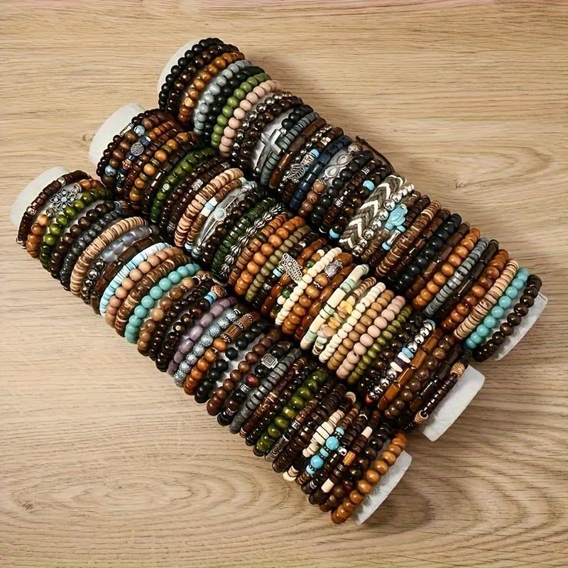 72pc Adjustable Boho Bracelet Variety Set