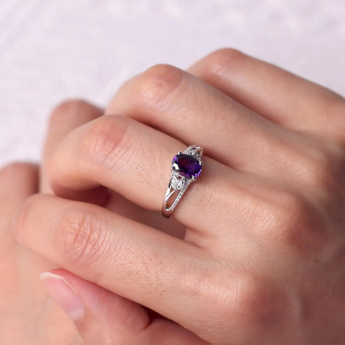Elegant Purple Gemstone Ring