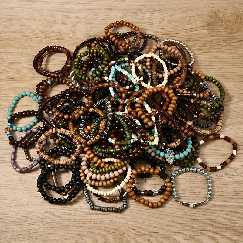 72pc Adjustable Boho Bracelet Variety Set