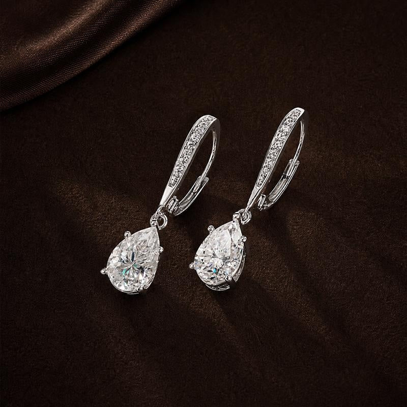 Teardrop Droplet Zircon Earrings