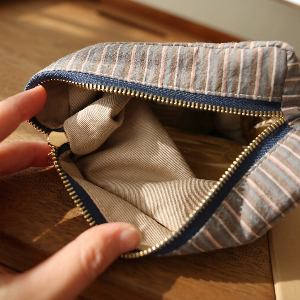 Japanese Style Zipper Makeup Pouch