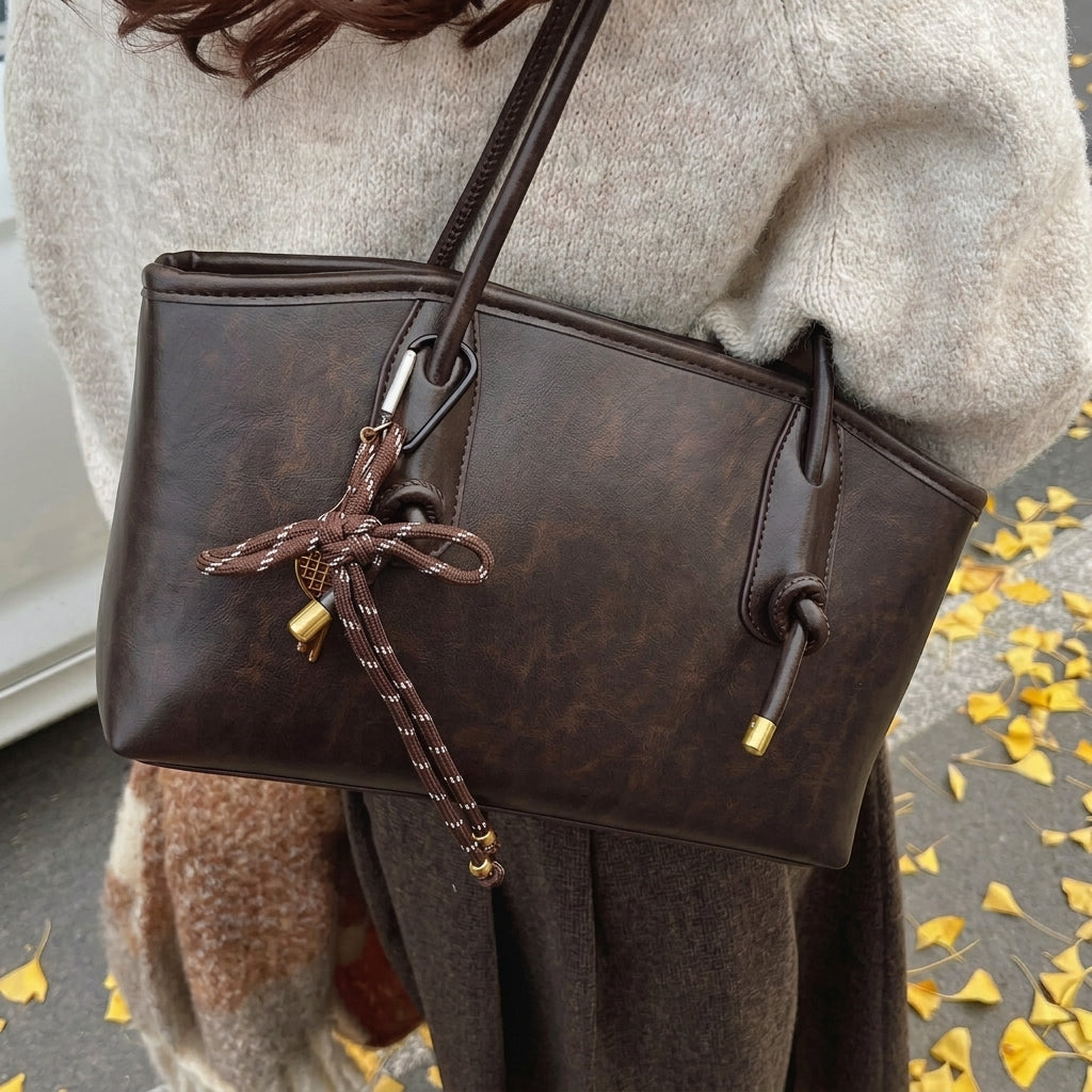 Minimalist Daily Zip Shoulder Bag