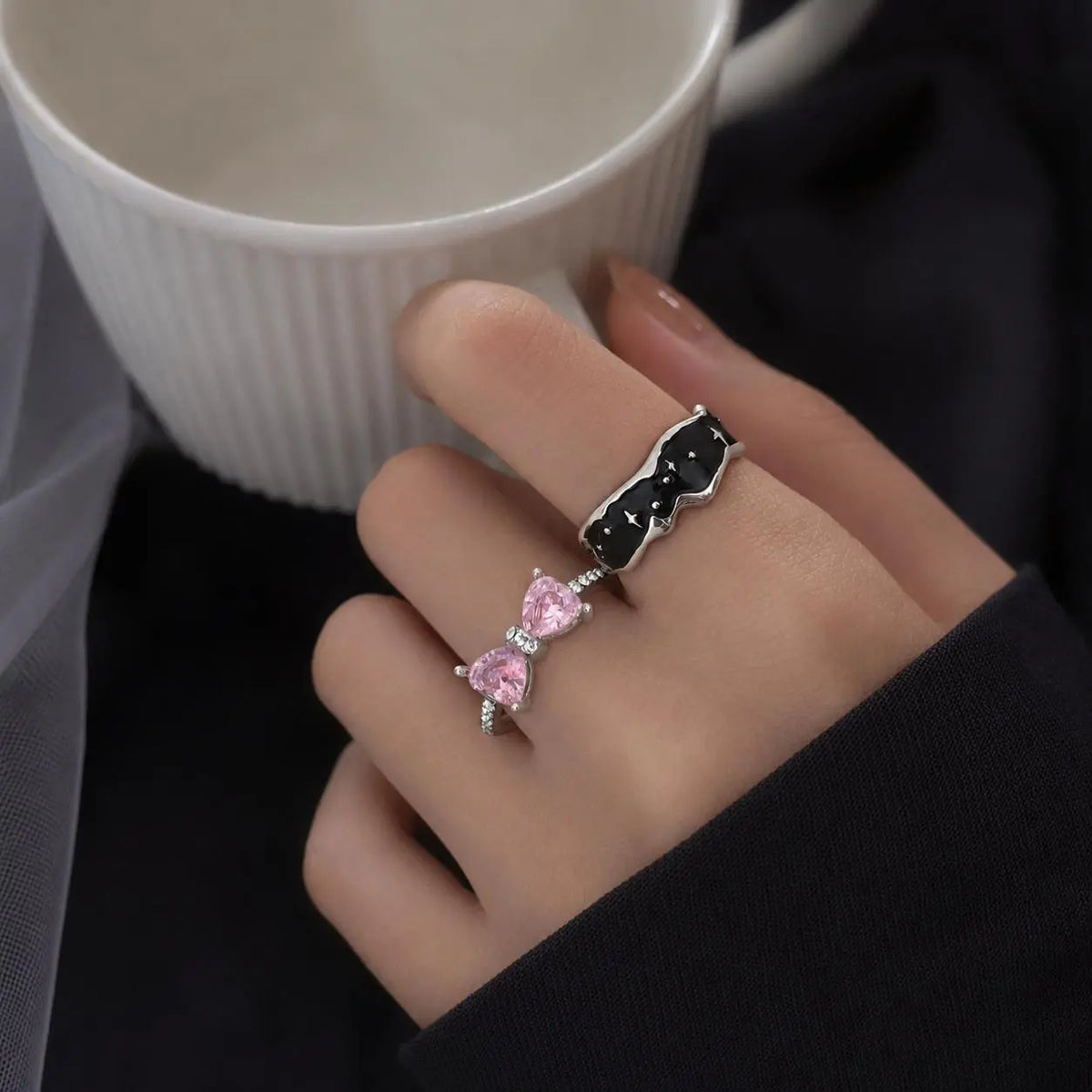 13pc Y2K Adjustable Ring Set