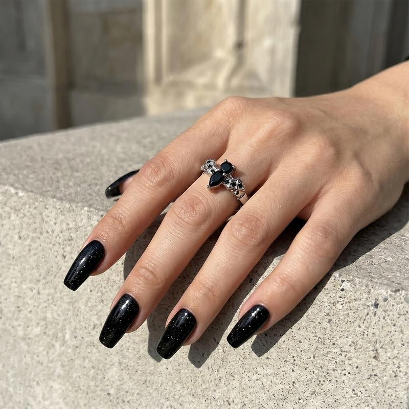 Adjustable Gothic Bat Ring