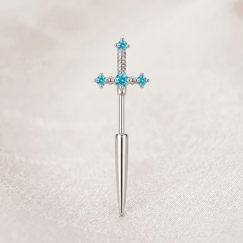 16G Dagger Cross Helix Piercing Earring